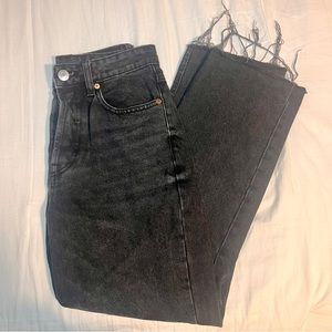 ZARA HIGH WAISTED STRAIGH LEG JEANS